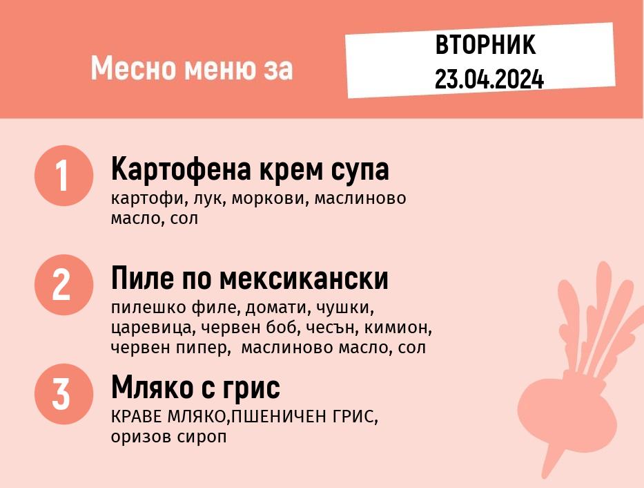 Меню 23.04 месно 300гр.
