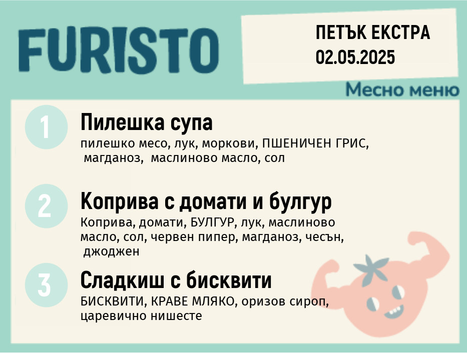 Меню 02.05 Екстра месно 200гр.