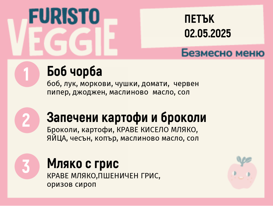 Меню 02.05 безмесно 200гр. 