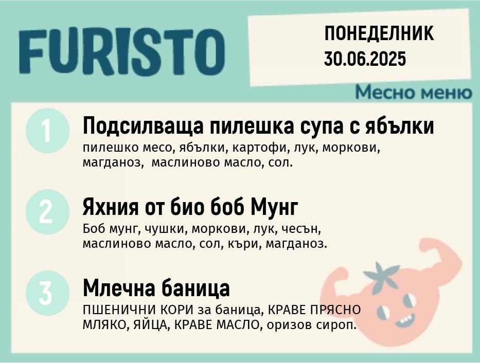 Меню 30.06 месно 200гр.