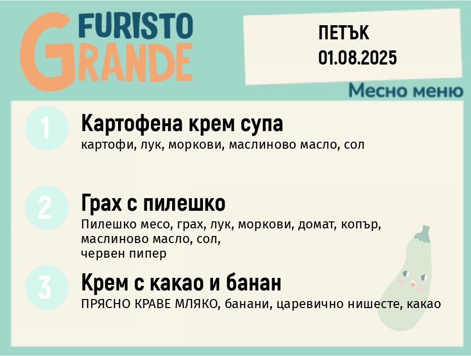 Меню 01.08 Екстра месно 300гр.