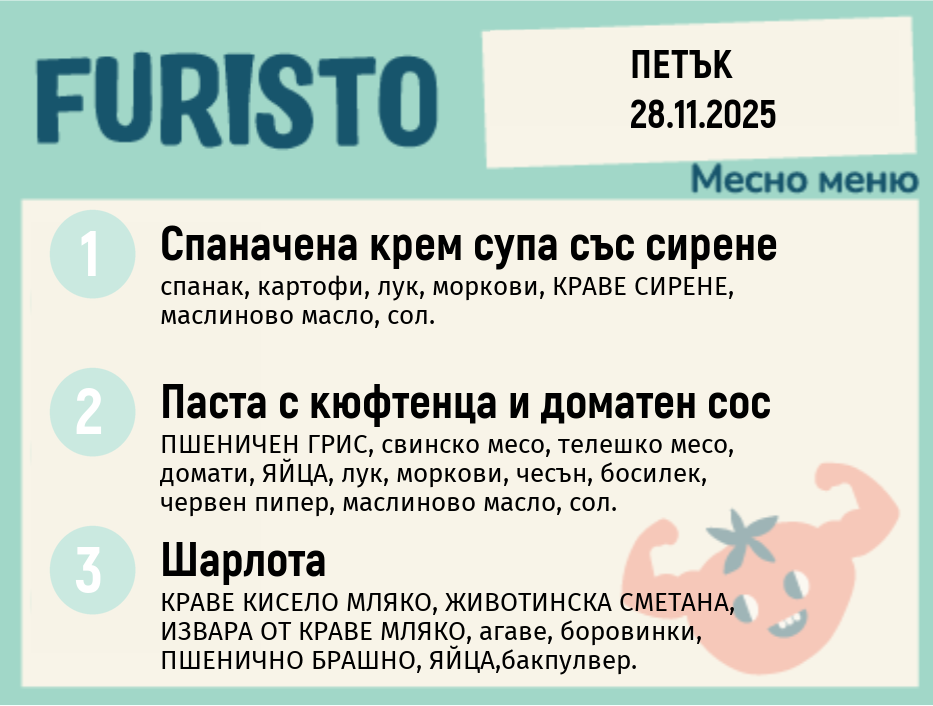 Меню 28.11 месно 200гр. 