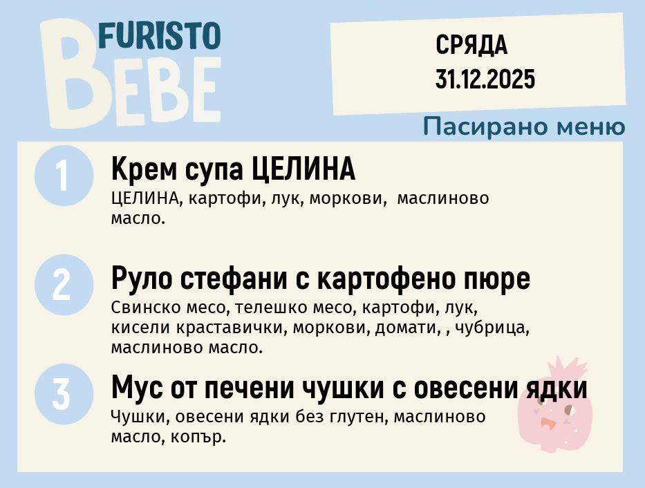 Меню 31.12 Bebe 200гр. 