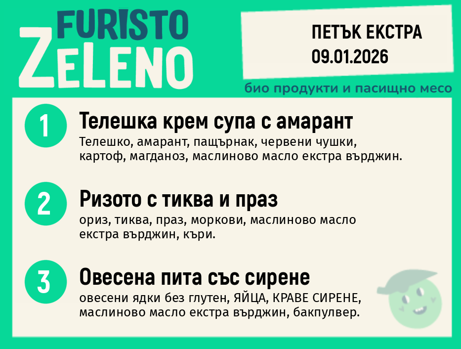 Месно 200 ZeLeno / Екстра  09 януари
