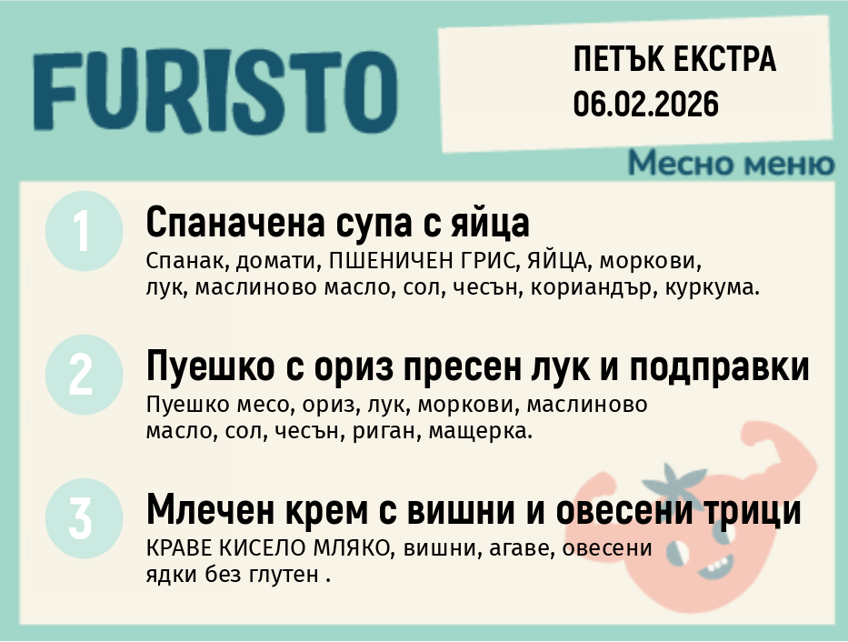 Меню 06.02 Екстра месно 200гр.