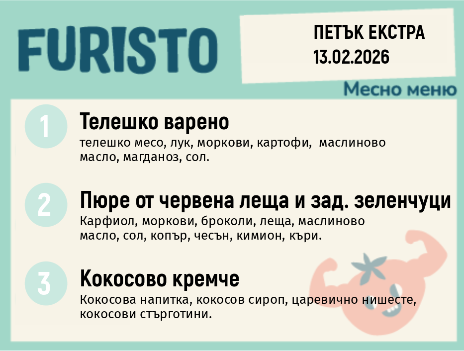 Меню 13.02 Екстра месно 200гр.