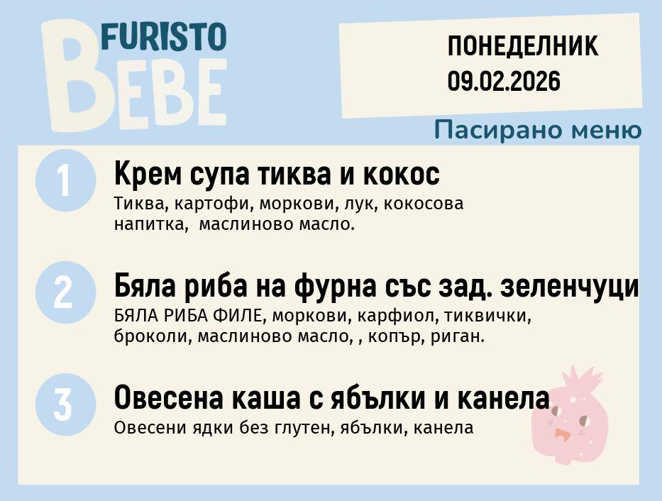 Меню 09.02 Bebe 200гр.