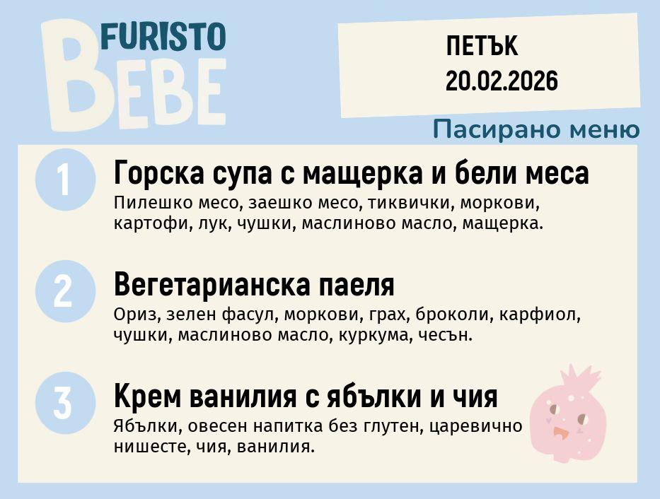 Меню 20.02 Bebe 200гр.