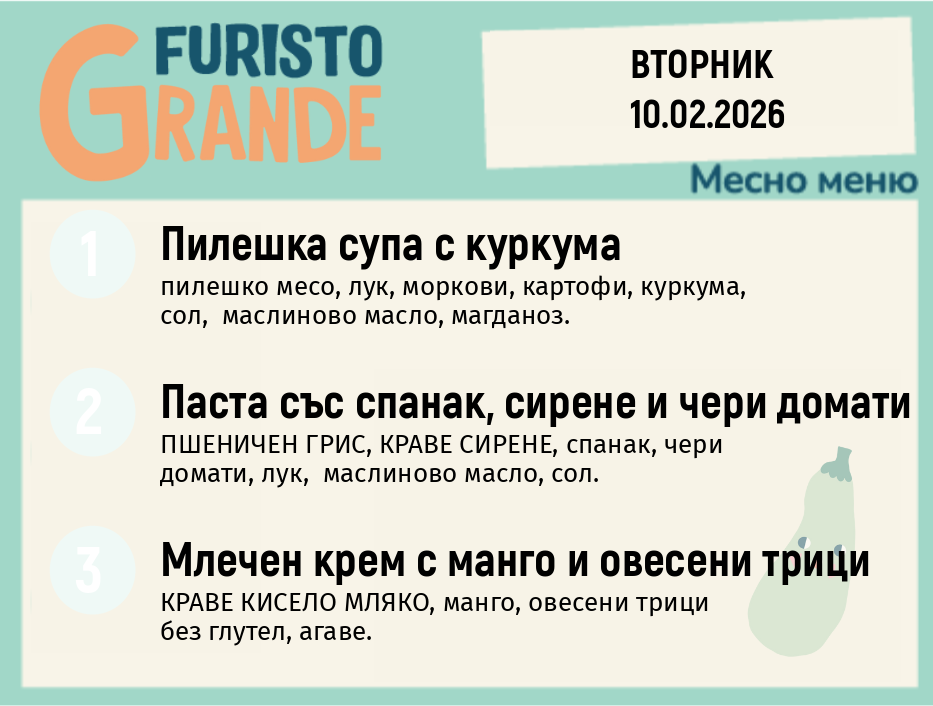 Меню 10.02 месно  300гр.