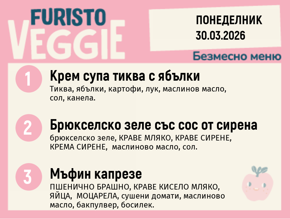 Меню 30.03 безмесно 200гр.