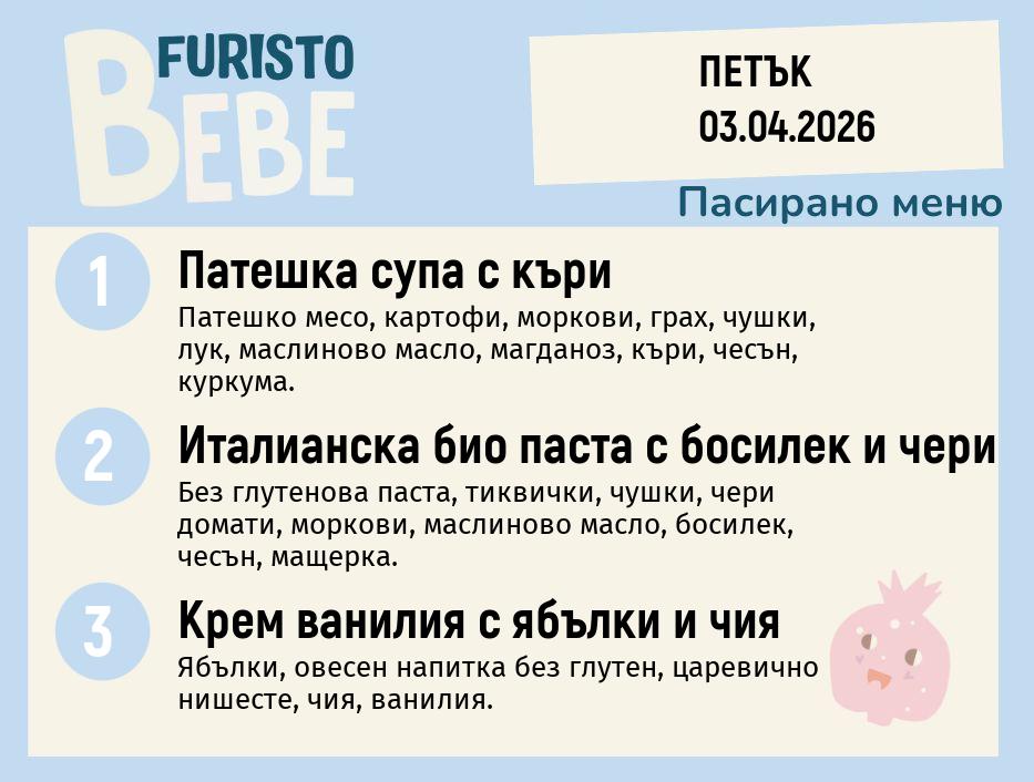 Меню 03.04 Bebe 200гр.
