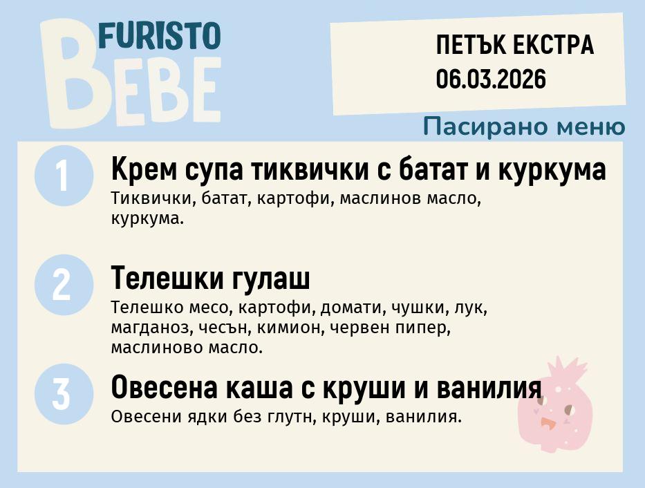 Меню 06.03 Екстра Bebe 200гр. 