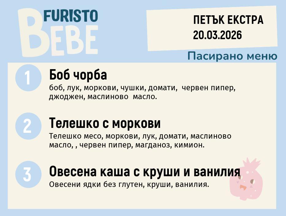 Меню 20.03 Екстра Bebe 200гр. 