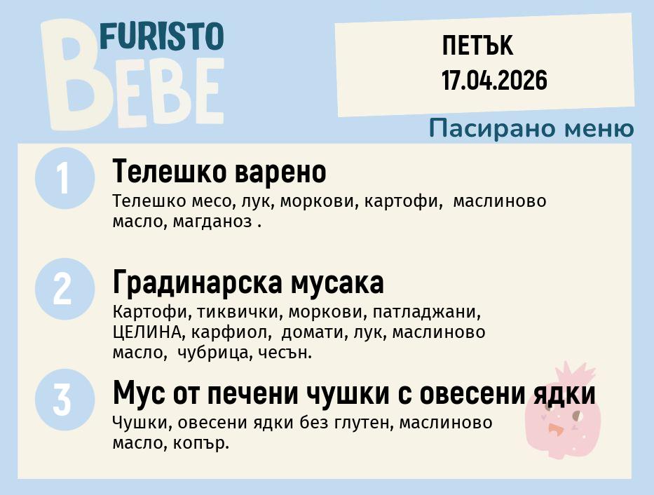 Меню 17.04 Bebe 200гр.