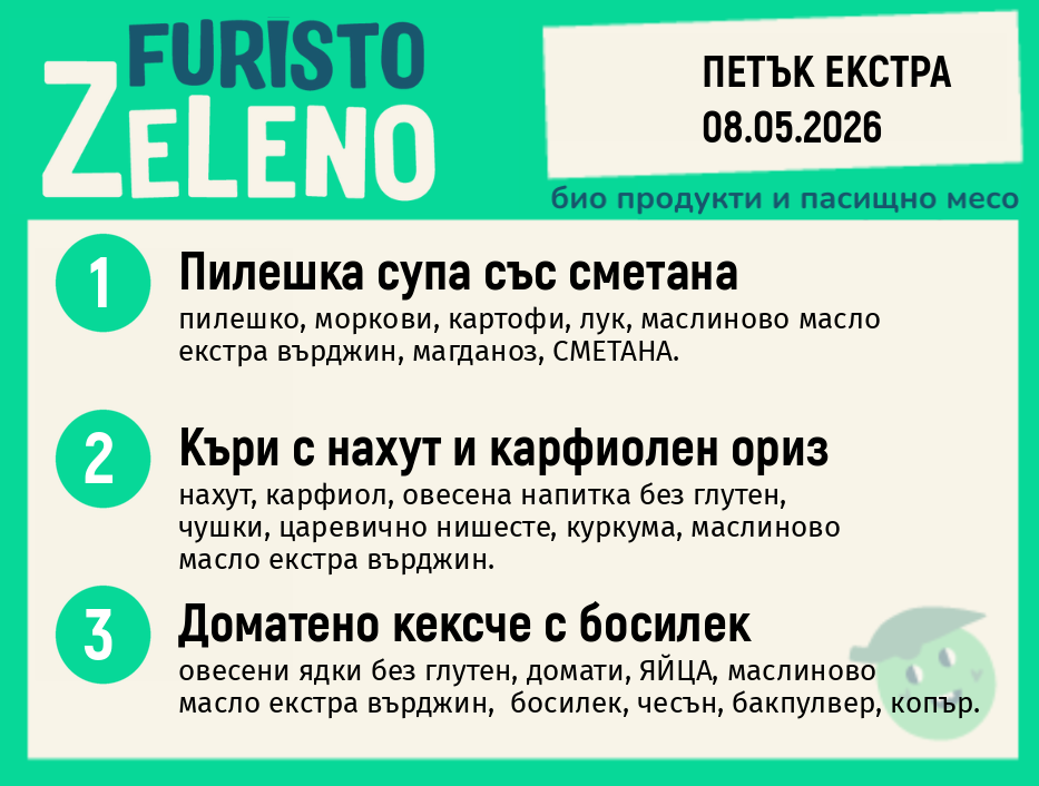 Месно 200 ZeLeno / Екстра 08 май