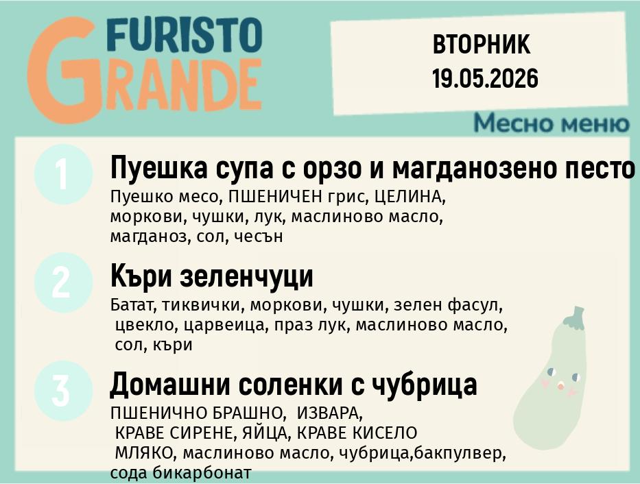 Меню 19.05 месно 300гр.