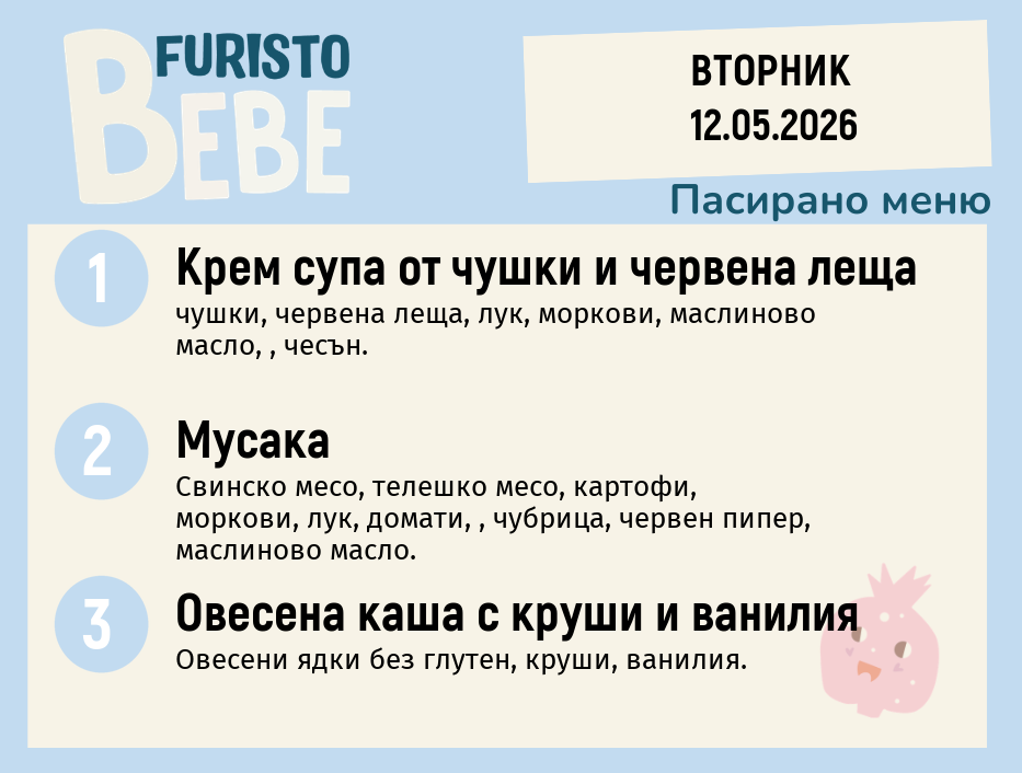 Меню 12.05 Bebe 200гр.