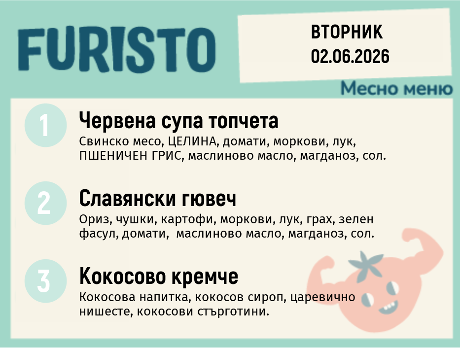 Меню 02.06 месно 200гр. 