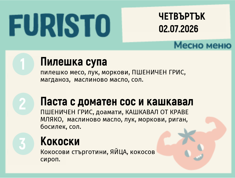 Меню 02.07 месно 200гр.