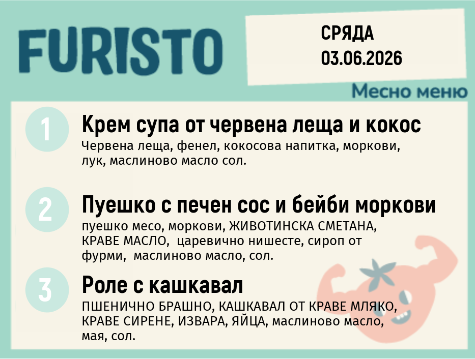 Меню 03.06 месно 200гр. 