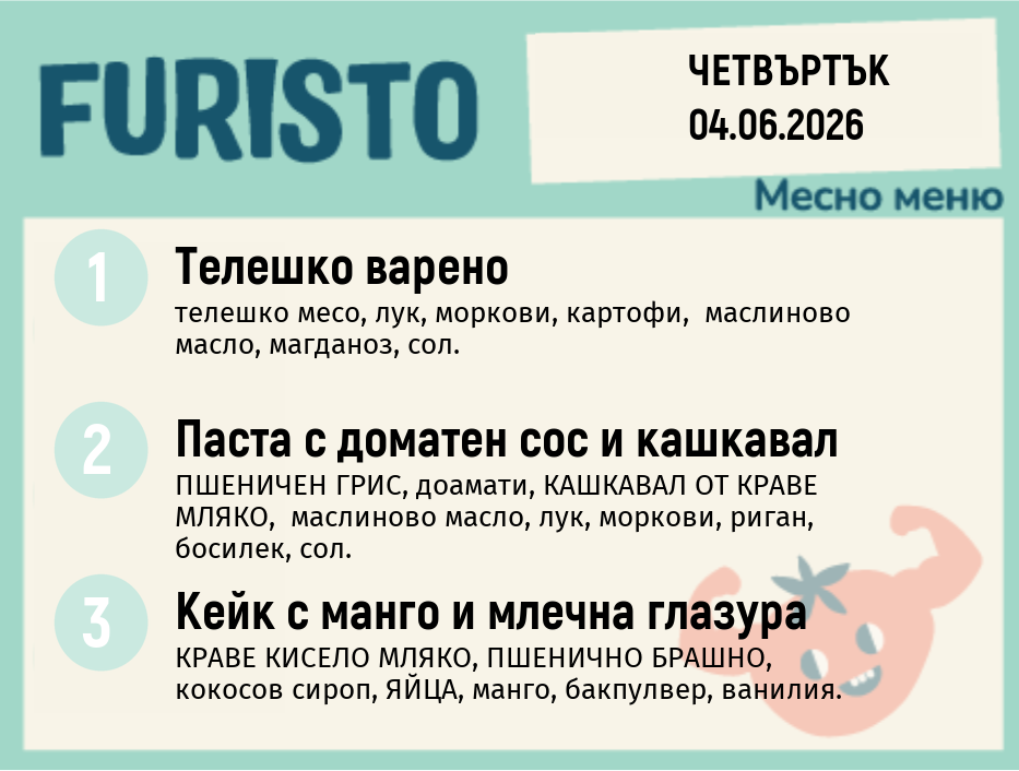 Меню 04.06 месно 200гр. 
