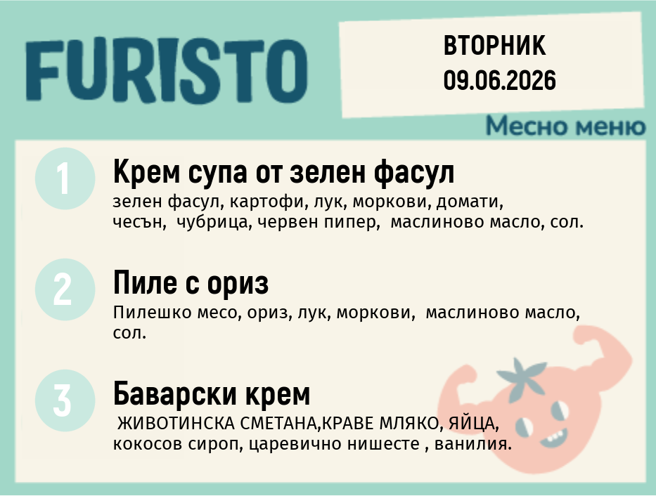 Меню 09.06 месно 200гр.