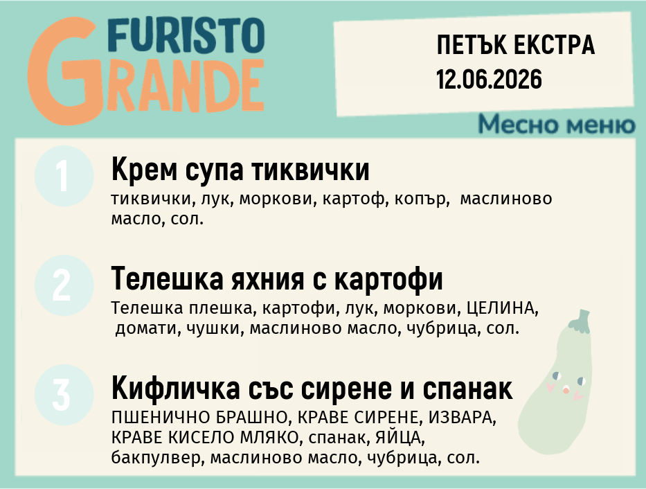 Меню 12.06 Екстра месно 300гр.