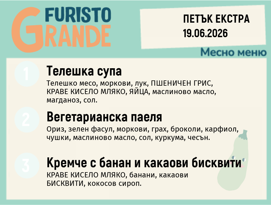 Меню 19.06 Екстра месно 300гр.