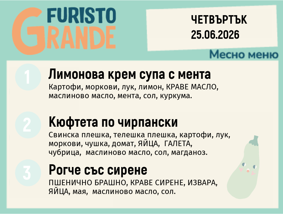Меню 25.06 месно 300гр. 