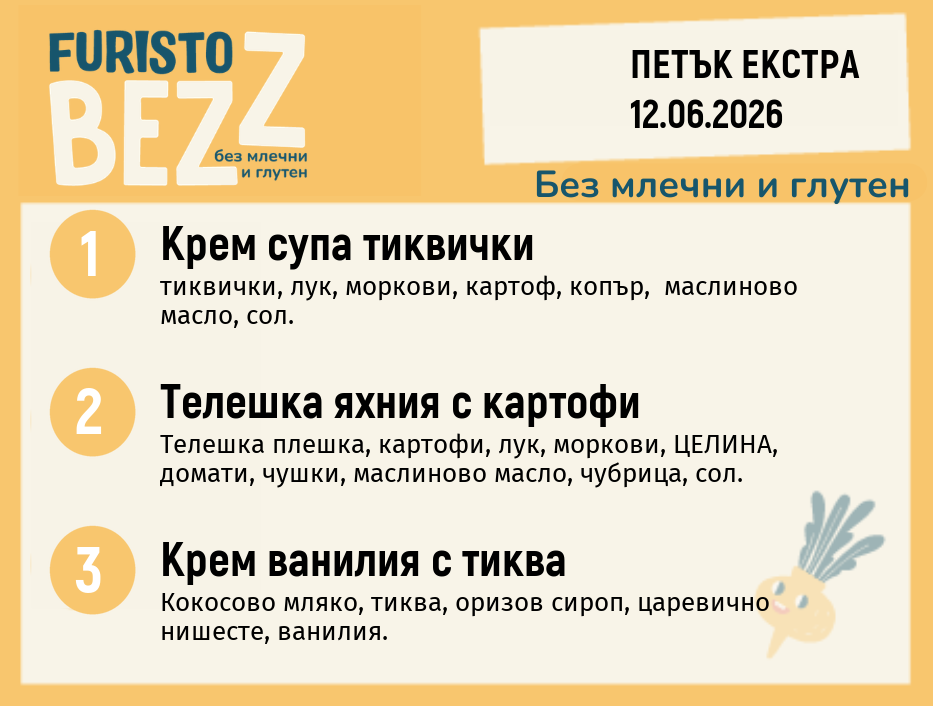 Меню без млечни и глутен Екстра 12.06 200гр. 
