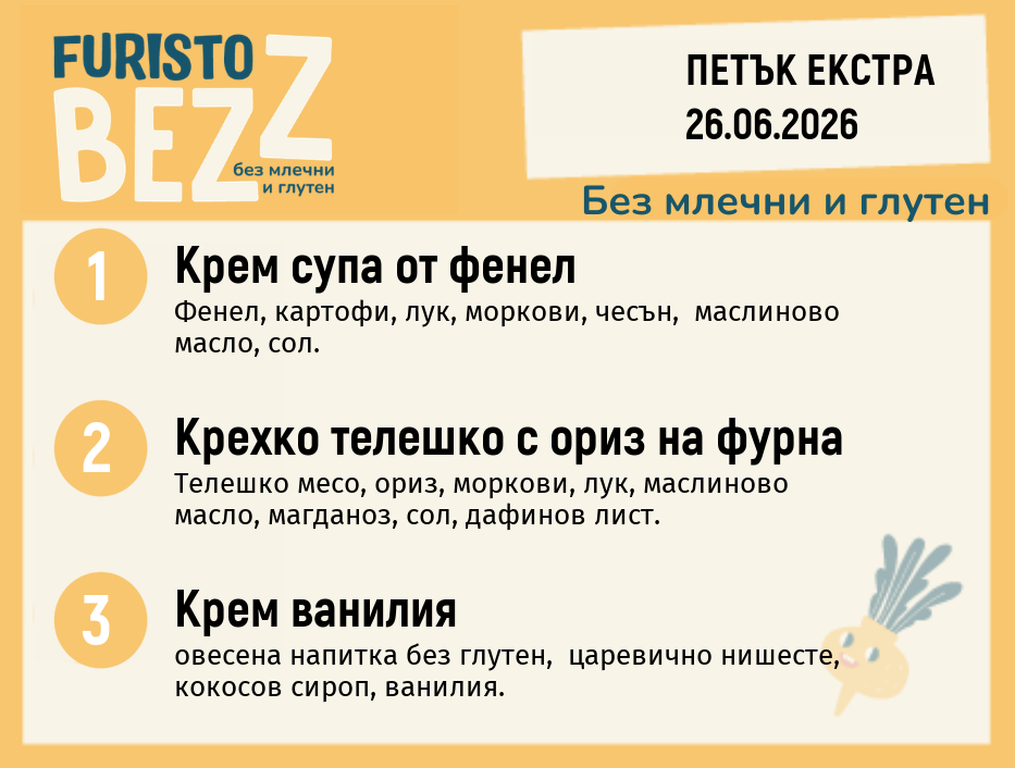 Меню без млечни и глутен Екстра 26.06 200гр.