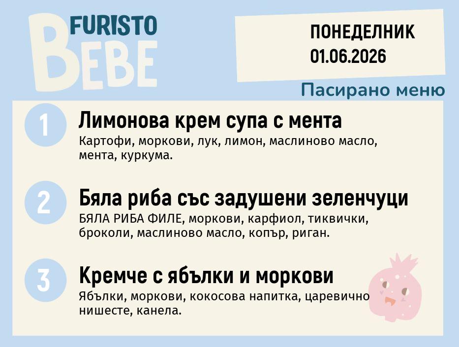 Меню 01.06 Bebe 200гр.