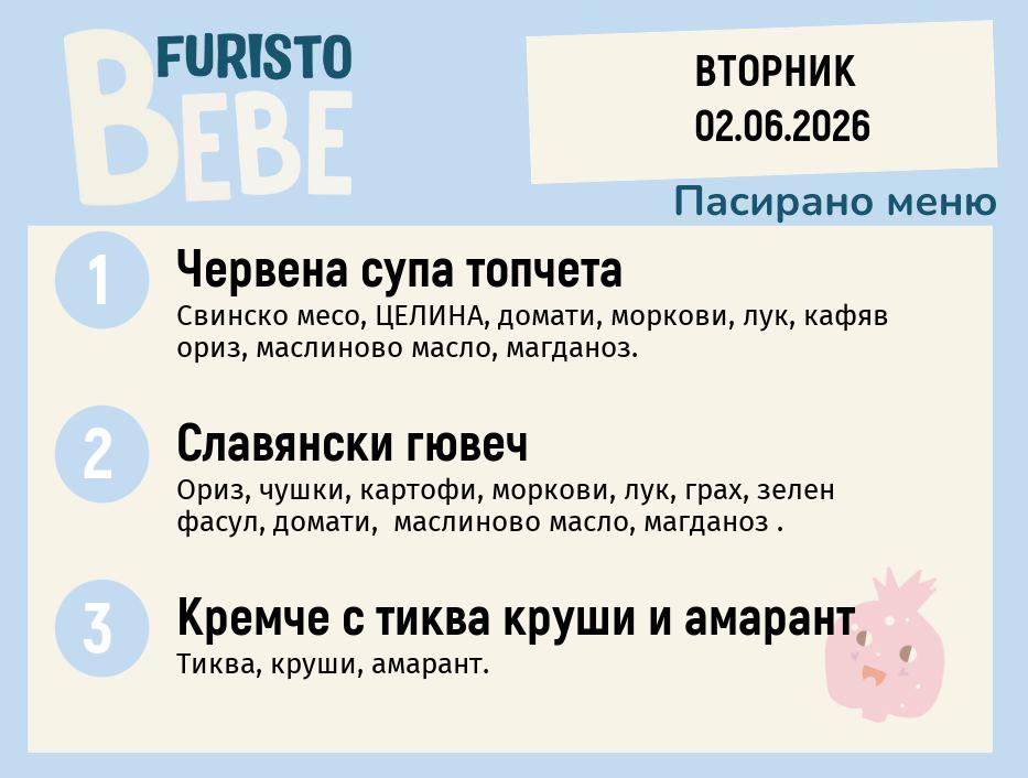 Меню 02.06 Bebe 200гр.