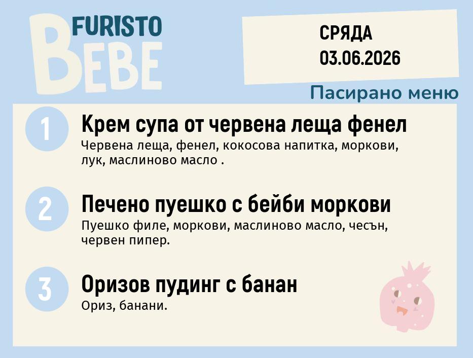 Меню 03.06 Bebe 200гр.