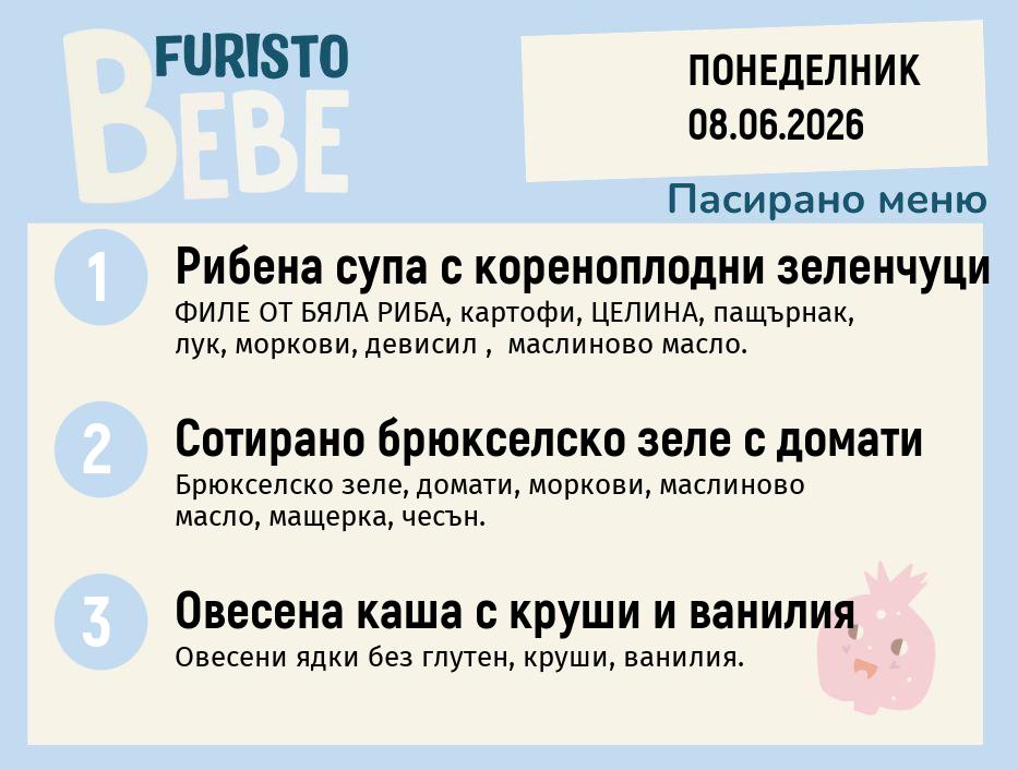 Меню 08.06  Bebe 200гр.