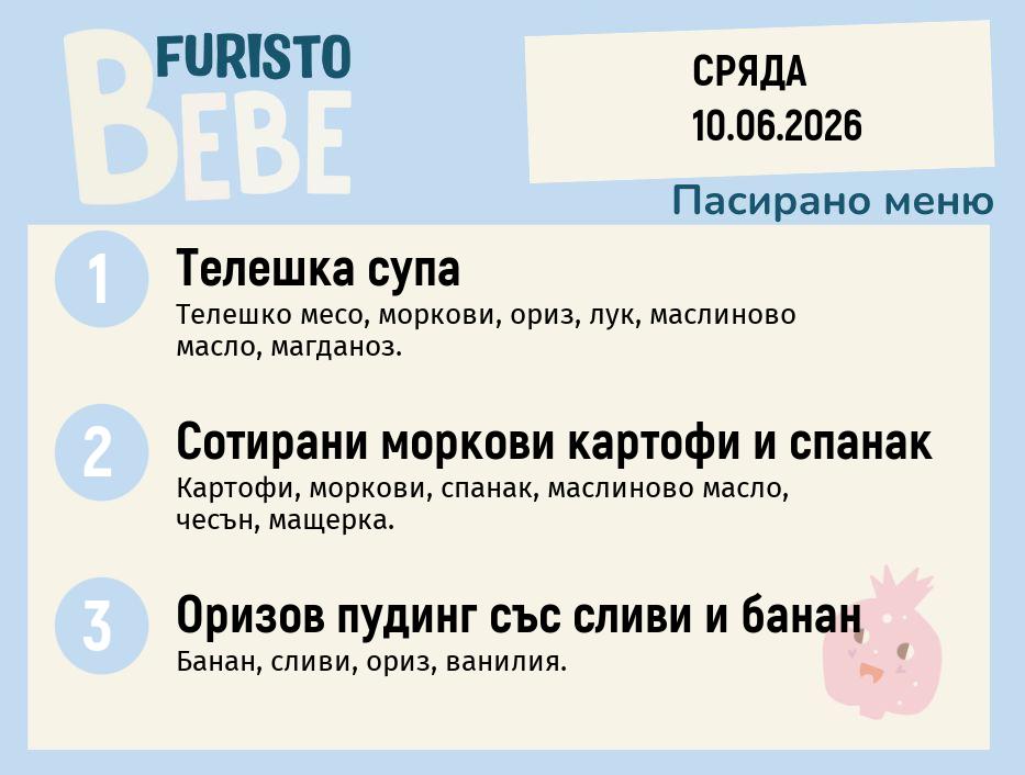 Меню 10.06 Bebe 200гр.