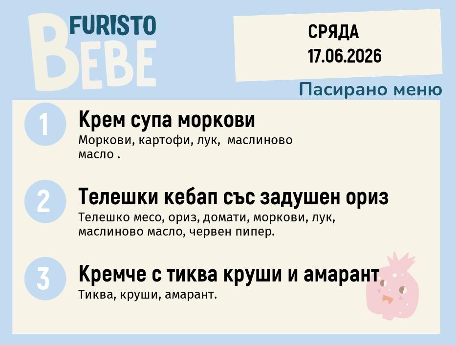 Меню 17.06 Bebe 200гр.