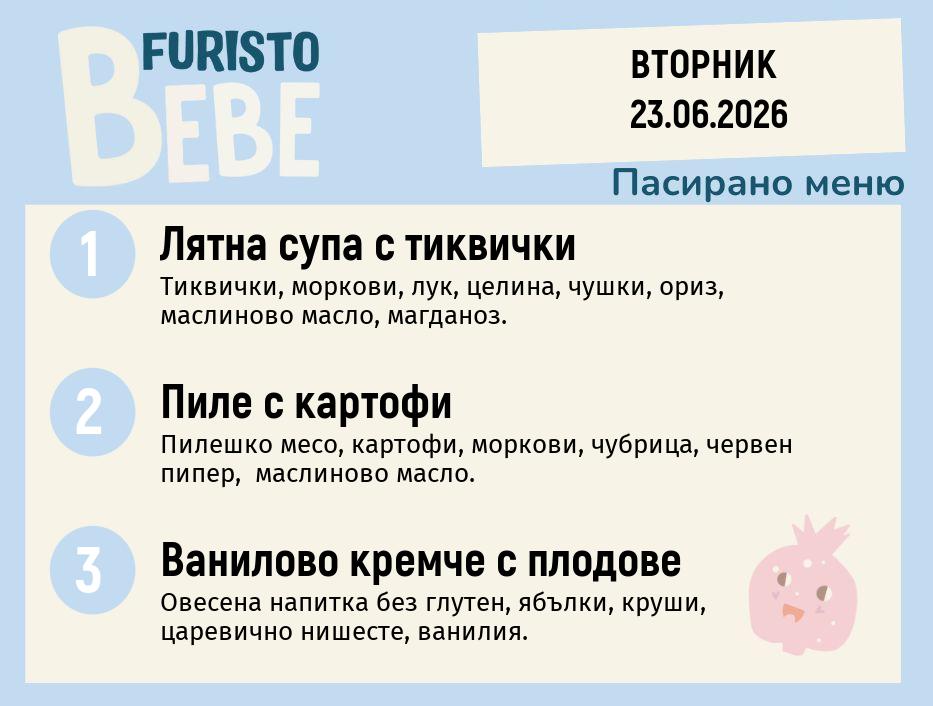 Меню 23.06 Bebe 200гр.