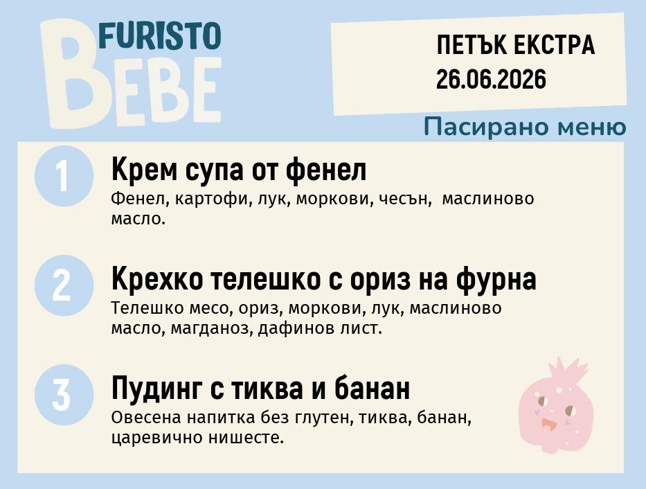 Меню 26.06 Екстра Bebe 200гр.