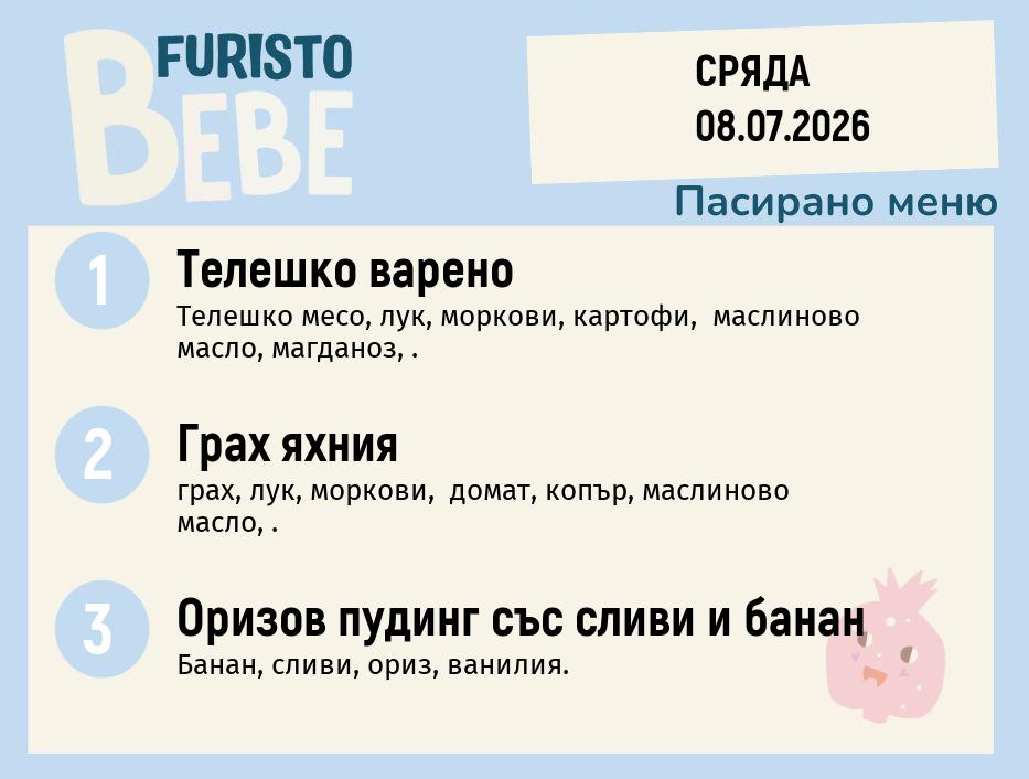 Меню 08.07 Bebe 200гр.