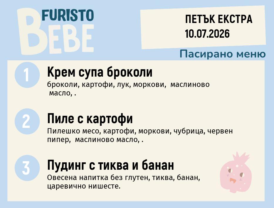 Меню 10.07 Екстра Bebe 200гр.