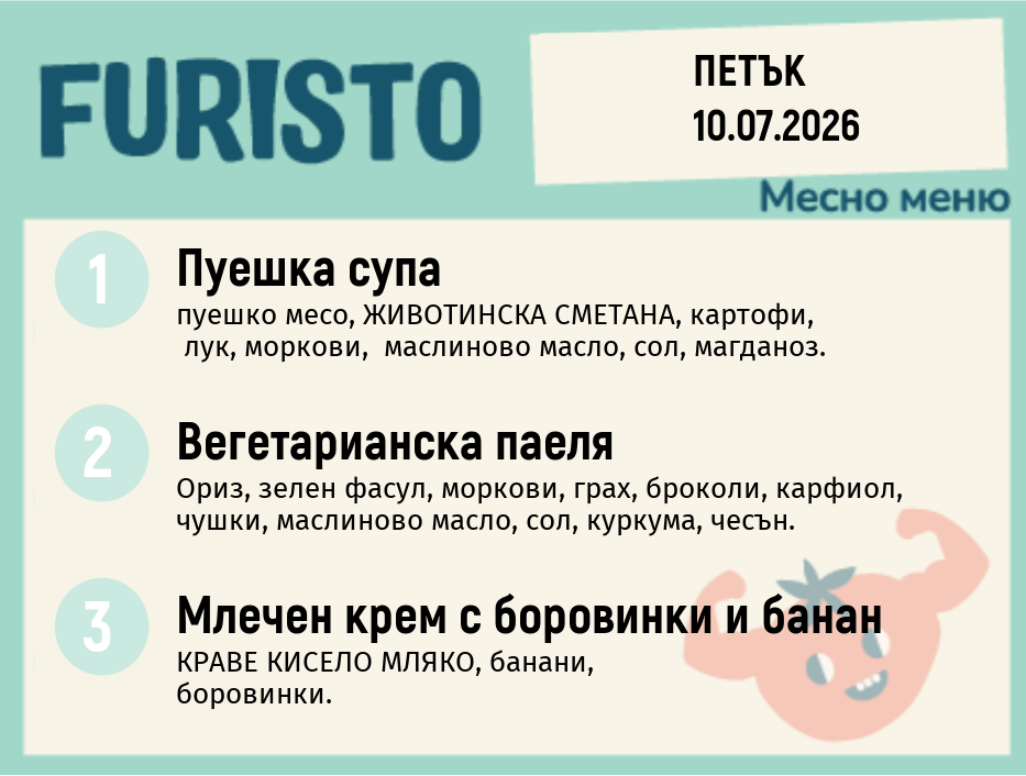 Меню 10.07 месно 200гр.