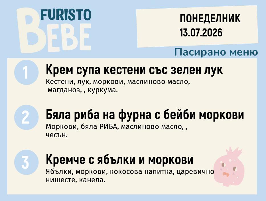 Меню 13.07 Bebe 200гр.