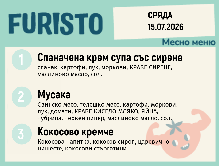 Меню 15.07 месно 200гр.