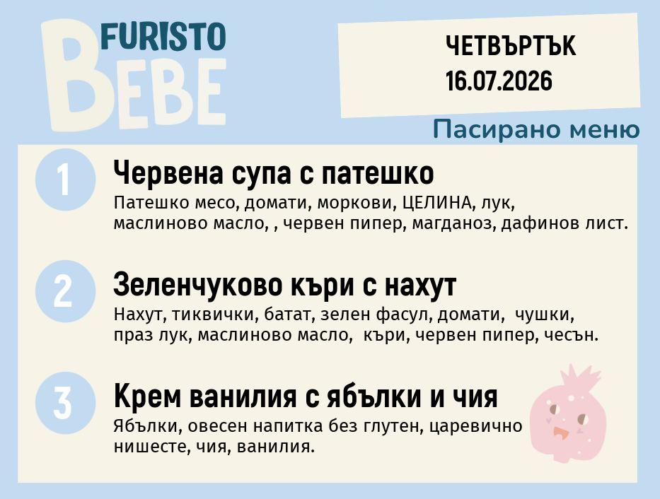 Меню 16.07 Bebe 200гр.