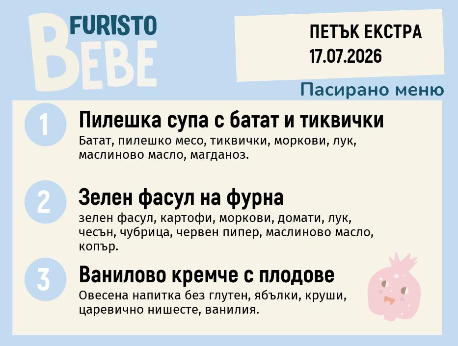 Меню 17.07 Екстра Bebe 200гр.