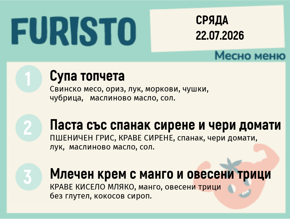 Меню 22.07 месно 200гр.