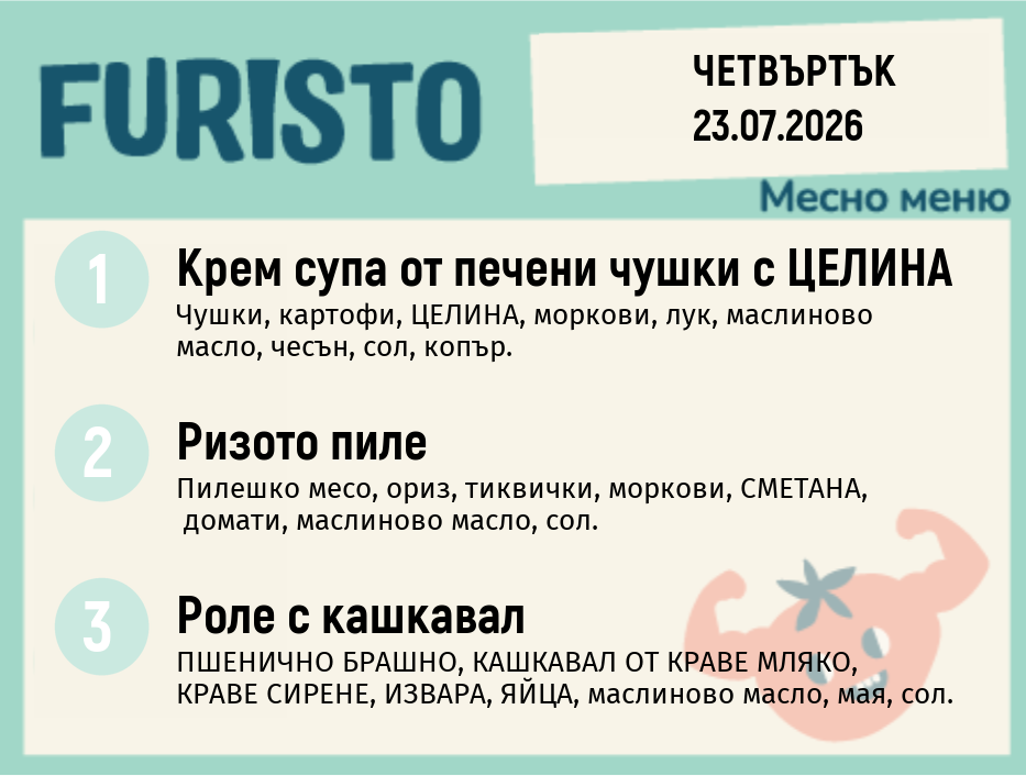 Меню 23.07 месно 200гр.