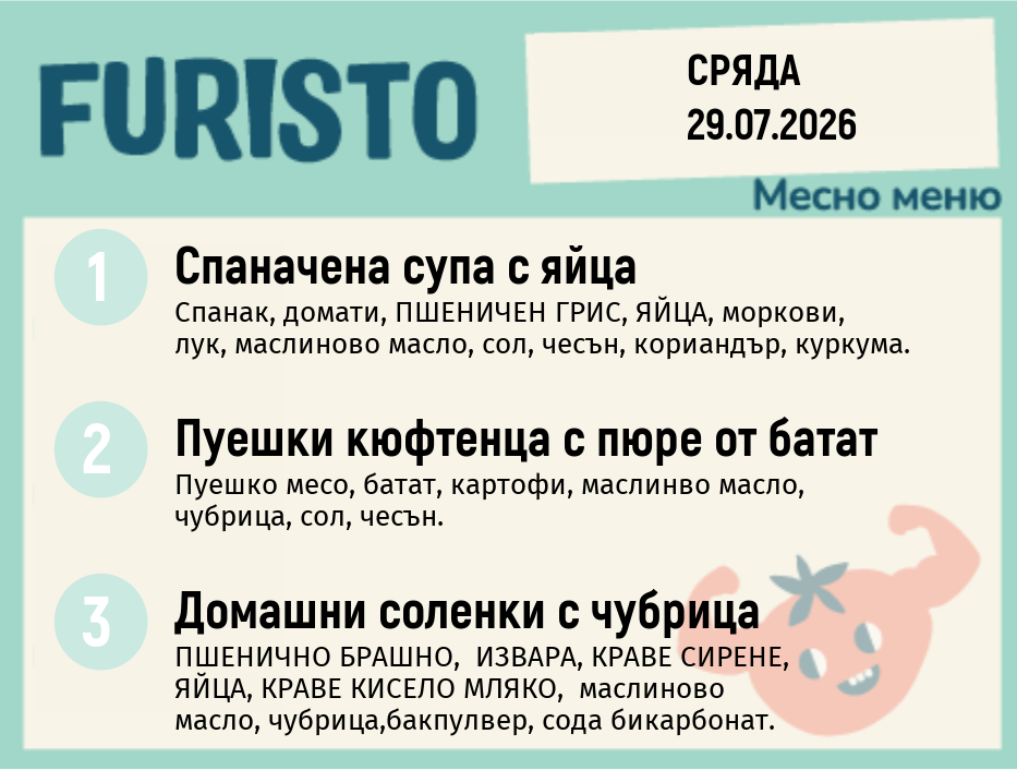 Меню 29.07 месно 200гр.