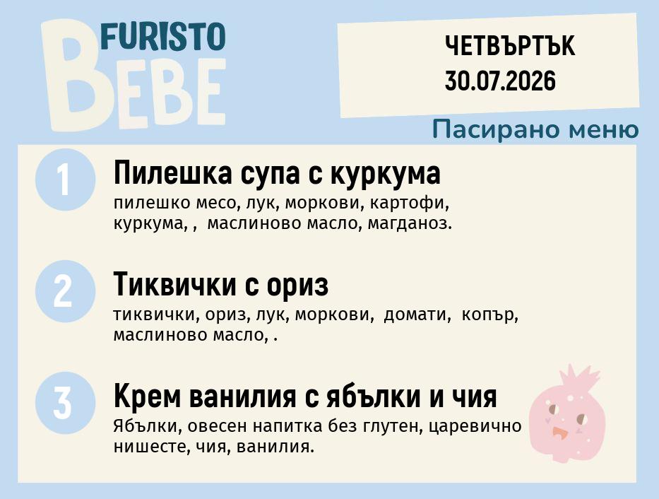Меню 30.07 Bebe 200гр.